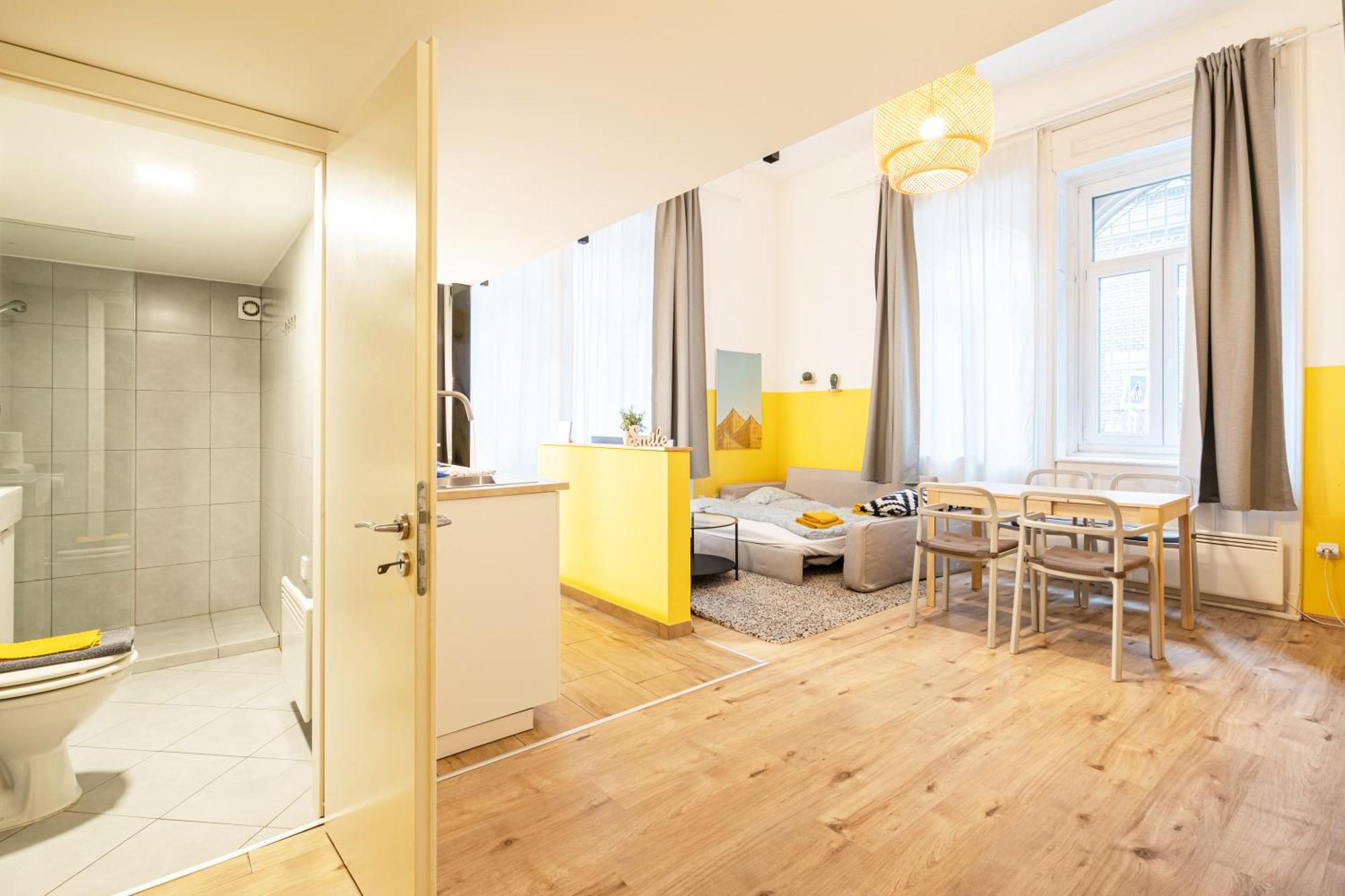 Charming Studio In The Heart Of The Jewish Quarter W41 Yellow Budapest Luaran gambar